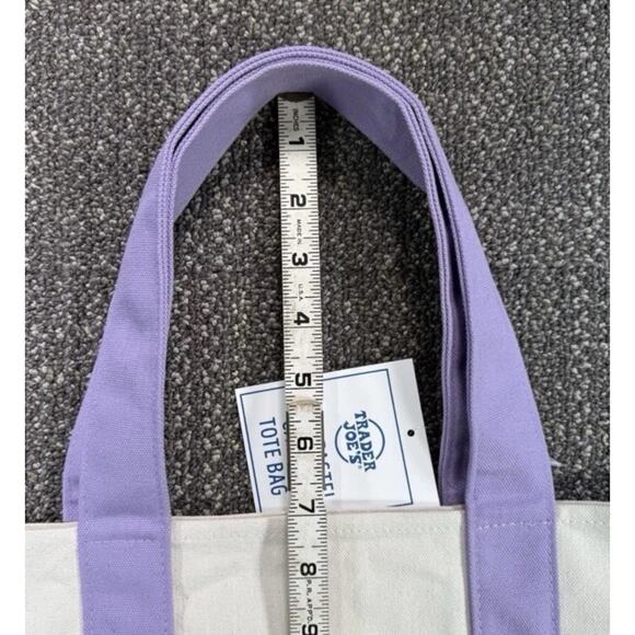 Trader Joe’s Mini Canvas Tote Bag Pastel Set of 4 Reusable Limited Edition NWT - Picture 7 of 12